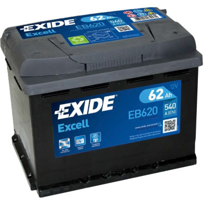 АКБ EXIDE  62Ah (-/+) EXCELL EN540 242х175х190 EB620