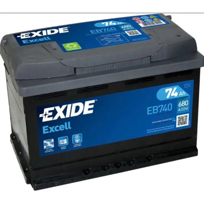 АКБ EXIDE  74Ah (-/+) EXCELL EN680 278х175х190 EB740