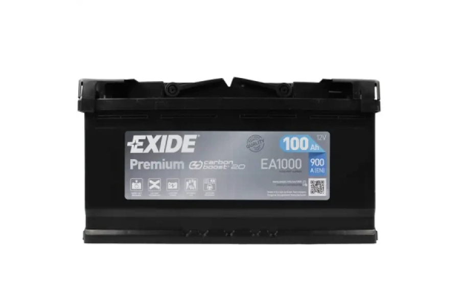 АКБ EXIDE PREMIUM 100Ah Ев (-/+) (900EN) (д353*ш175*в190) , EA1000