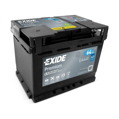 АКБ EXIDE  64Ah (-/+) PREMIUM EN640 242х175х190 EA640