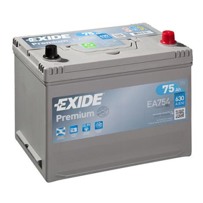 АКБ EXIDE  75Ah (-/+) PREMIUM ASIA EN630 267х172х220 EA754