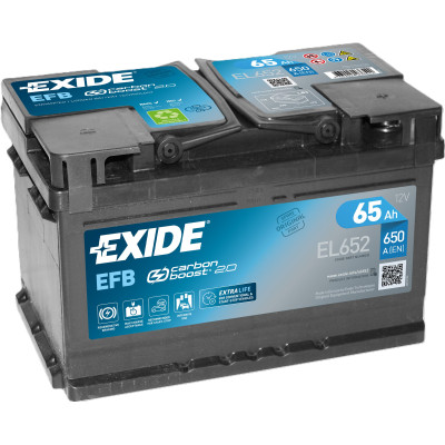АКБ EXIDE  65AhН (-/+) START-STOP EFB EN650 278х175х175 EL652