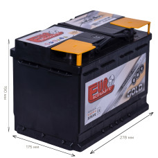 АКБ   80Ah EUROKRAFT GOLD (-/+) EN800  278x175x190