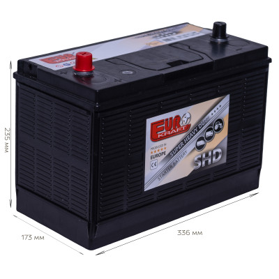 АКБ  115Ah EUROKRAFT TRUCK  (клеми центр) GR31SHD (EN1000) 336x173x235