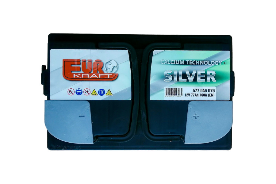 АКБ   77Ah EUROKRAFT  SILVER (-/+) низький EN760  278x175x175