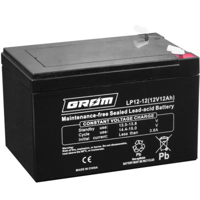 АКБ  12Ah LP12 AGM Grom (гермет) 12V (151*98,5*101)