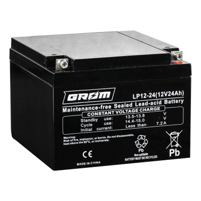 АКБ  24Ah LP12 AGM Grom (гермет) 12V (160*168*123)