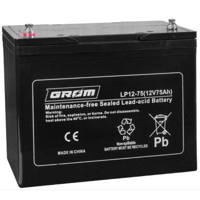 АКБ  75Ah LP12 AGM Grom (гермет) 12V (260*188*211)