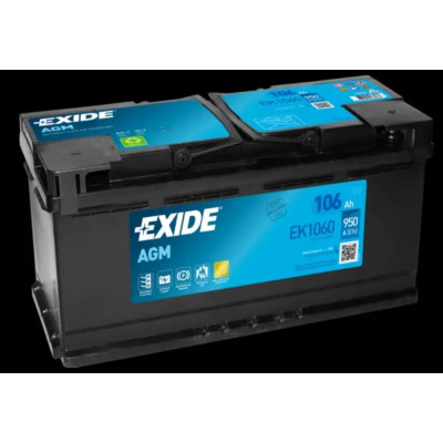 АКБ EXIDE 106Ah (-/+) START-STOP AGM EN950 393х175х190 EK1060