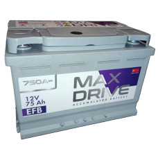 АКБ    75Ah  MAX DRIVE EFB OPTIMAL (-/+) EN750  278x175x190