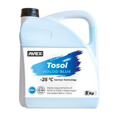 Тосол AVEX Holod Blue MEG, -25 °C кан. 5кг/4,7л