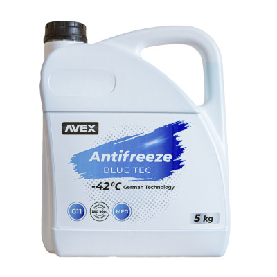 Антифриз AVEX Blue TEC MEG, -42 °C G11 кан.  5кг(4,7л)