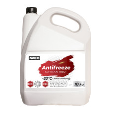Антифриз AVEX Catran Red MEG, -33 °C G12+ кан. 10кг(9.4л)