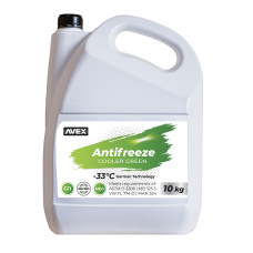 Антифриз AVEX Cooler Green MEG, -33 °C G11 кан. 10кг(9.4л)