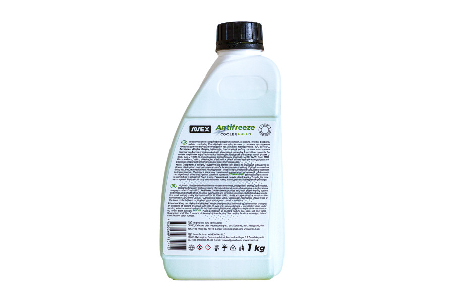 Антифриз AVEX Cooler Green MEG, -42 °C G11 кан. 1кг(0,94л)