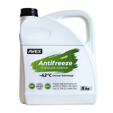 Антифриз AVEX Cooler Green MEG, -42_C G11 кан. 5кг(4,7л)