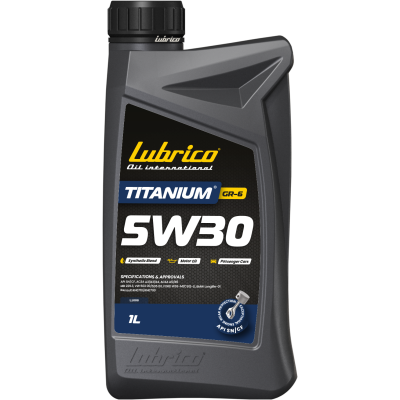 Олива моторна LUBRICO TITANIUM GR-6 5W30, 1л - API SN/CF, ACEA A5/B5, VW502 00/505 00, МВ 229.3