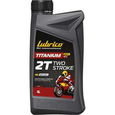 Олива моторна мотоциклетна LUBRICO TITANIUM MOTO RC-2 2T, 1л - API TC,JASO FC,Global GD,TISI червоне