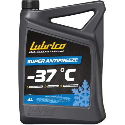 Антифриз LUBRICO SUPER ANTIFREEZE, BLUE - 37, 4л(4шт ящ.) - VW TL-774C (G11), MAN 324