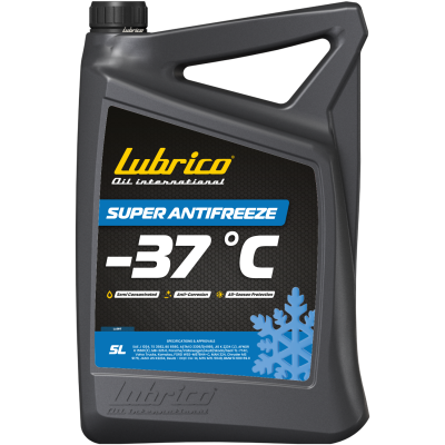 Антифриз LUBRICO SUPER ANTIFREEZE, BLUE - 37, 5л(3шт ящ.) - VW TL-774C (G11), MAN 324