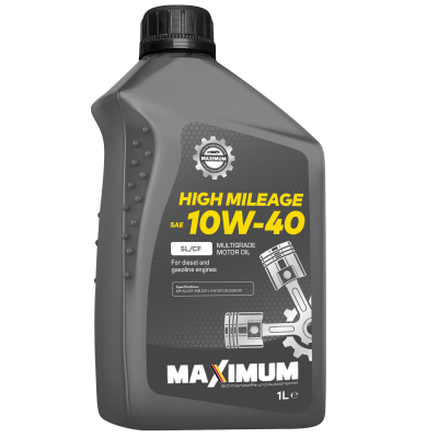 Олива моторна Maximum HIGH MILEAGE 10W40 SL/CF_ 1л (ACEA A3/B4; MB229.1; VW501.00/505.00)