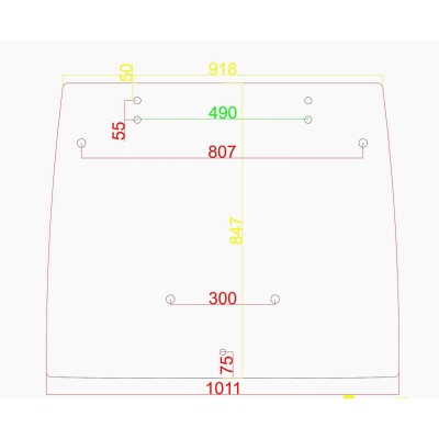 Скло заднє кабіни ENEY TY404C ТE504