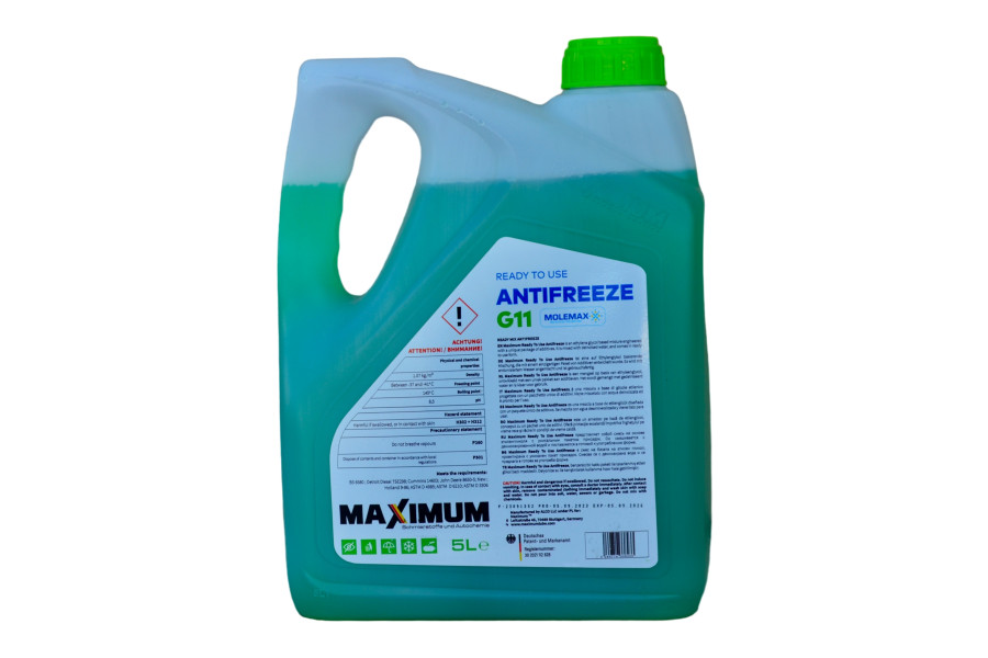 Антифриз MAXIMUM Antifreeze G11 -33°C Green_ 5л